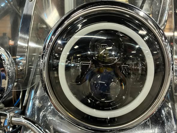 Before pictures of the headlight repair on this motorcycle.